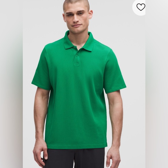 Lululemon Pique Short-Sleeve Polo Men - Size Medium - Raceway Green - Picture 1 of 5